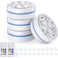 Miniatyrbillede 1 af 5: Vandafvisende Swimmingpool Lys IP68 13 LED 16 farver vandtæt swimmingpool dekoration lys - 4 stk + 2 fjernbetjening til akvarium badekar svømning