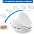 Miniatyrbilde 5 av 5: Soveputer for sidesøvn, ergonomisk pute for ben, minneskum pute for ben, knepute for sidesøvn