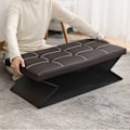 Miniatyrbillede 3 af 5: Pouf, Ottoman opbevaringsboks Cube fodskammel. Foldbar og multifunktionel sæde 38x38x38cm. Sort -DENUOTOP