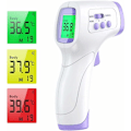 Miniatyrbild 1 av 5: Vuxenpannbandstermometer Infrarödtermometer med feberlarm 2 i 1 Kontaktfri pannbandstermometer med minnesfunktion, LCD-display
