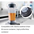 Miniatyrbilde 4 av 5: 2-delt lokk og kork for 64 ounce beholder blender reservedeler (høy profil) for 5200 5000