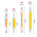 Miniatyrbillede 4 af 5: 2 stk. 118MM 20W 220V Høj Lysstyrke R7S LED Lampe Dobbelt Endet COB Glas Mønster Lampe Erstatter Halogenlamper, Lavt Strømforbrug Køligt Hvidt Lys