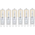Miniatyrbillede 1 af 5: Rubberskin G9 LED Dæmpbar Varmt Hvid G9 LED Pære 5W Halogen Lys G9 LED Lampe 360° Bred Stråle Vinkel 22 2835 SMD, 6stk