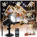 Miniatyrbild 1 av 5: Snöflinga LED julprojektor IP65 utomhus- och inomhusprojektorljusdekoration, jul, bröllop