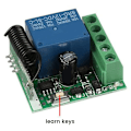 Miniatyrbilde 2 av 5: RF 433MHz Trådløs Brytermottaker DC 12V Enkelt Relé Mottakermodul med Universell Trådløs Fjernkontroll 2 stk