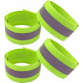 Miniatyrbilde 1 av 5: Sett med 4 reflekterende armbånd - Høy synlighet for barns sykler - Fluorescerende ripeelastisk