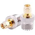 Miniatyrbilde 2 av 5: 2X Sma hann til Uhf So239 So-239 Rf-adapter for Jumper Connect Connect -259 Gull