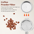 Miniatyrbillede 2 af 5: 2 stk. 51 mm rustfrit stål kaffemaskine trykfilterkurv pulverkurv kaffebottomfilterholder filter