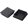 Miniatyrbillede 4 af 5: 80mm x 80mm Kvadratiske Plast Rør Endestykker, Endestykke, 12 stk