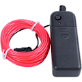 Miniatyrbillede 1 af 5: Elektroluminescerende ledning lysende neon ledning (El ledning) med batterikontroller (Pink, 3 meter)