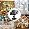 Miniatyrbilde 4 av 5: Innendørs og utendørs snøprojektor Snøfnuggprojektorbelysning IP65 Vanntett dekorativ lampe for hage, hjem, bryllup, kveld, jul, fest