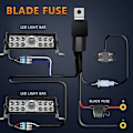 Miniatyrbilde 4 av 5: 10 Tommers LED Arbeidslysstang 90W 9000LM LED Bar Offroad Combo Kjørelys For Lastebiler ATV Traktor