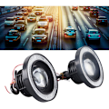 Miniatyrbilde 4 av 5: 2 stk Bil Tåkelys 3,5 Tommer LED Halo Ring Lampe 30W 1200LM 6000k til 7000K COB Åpning DRL Kjørelys