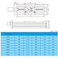 Miniatyrbild 4 av 5: 3D-skrivar Z-skruv T8 DIY C-balk CNC-slidbord 250 mm Linjär Aktuator Kit - Svart