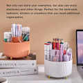 Miniatyrbillede 3 af 5: 360° Drejelig Makeupbørste Opbevaringsholder, 5 Rum til Pudderbord Dekoration, Badeværelsesbordplader, Skrivebords Opbevaringsboks, Makeup Display Kasser