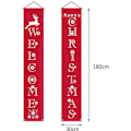 Miniatyrbilde 2 av 5: Julebanner til utendørs og innendørs juledekorasjon, juledekorasjon, rød dørskilt, juledekorasjonsbanner, julebanner
