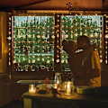 Miniatyrbild 5 av 5: Julstjärnelyktor, Utomhus Stränglyktor, 80 Stjärnstränglyktor, 144 LED, 2m x 1.5m, Anslutbar Stjärnridå med 8 Lägen, Fjärrkontroll Vind