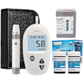 Miniatyrbillede 1 af 5: Blodsukkermåler Diabetes Test Kit med 50 No-Coding Test Strips, 50 Lancets