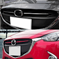 Miniatyrbillede 4 af 5: Bil Front Grill Dæksel Trim Liste til 2 Demio 2015-2017 DJ DL Mazda2 Sedan Hatchback Rød Stil