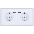 Miniatyrbilde 2 av 5: Veggkontakt Multifunksjonskontakt med dobbel USB-tilkobling 250V EU High Speed ​​Laderkontakt