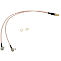 Pikkukuva 1 / 5: Sma Y-tyyppiin 2 X Ts9 Uros / Crc9 Uros Liitin Liitin Kaapel Rg 316 30Cm Kulta