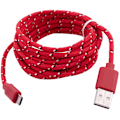Miniatyrbild 4 av 5: Universell USB Mini / 10FT Mini Nylon Net Armor Datakabel för Galaxy S6 Röd