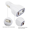 Miniatyrbillede 4 af 5: Pd Biloplader Qc3.0 Dobbelt USB Multi-porte 3.0 Opladning 5V3A18W Mobiltelefon Hvid