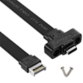 Pikkukuva 2 / 5: 50cm USB 3.1 -etupaneelin jatkokaapeli, tyyppi E - tyyppi C, Gen 2 (10 Gbps) sisäinen sovitinkaapel, 2 ruuvilla