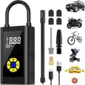 Bärbar luftkompressor, bildäckspumpversion cykelpump minibilkompressor digital LCD-display, 150PSI, typ-C-laddning 2000mAh med LED-lampa-