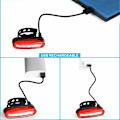 Pikkukuva 3 / 5: Mascotin pyörän takavalo, pyörän takavalo USB-ladattava COB LED takapyörän lamppu, useita valaistustiloja, iskunkestävä vedenkestävä