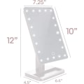 Miniatyrbilde 5 av 5: Sminke speil med lys og Bluetooth-høyttaler, U-Reflect Beauty LED trådløs svingbart speil med skuff (hvit), AAFGVC