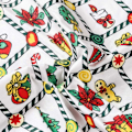 Miniatyrbild 3 av 5: Set med 6 fyrkantiga bitar av jultema bomullstyg, snögubbe och jultomte tryckta sytyg konstset, 6-pack