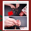 Miniatyrbillede 5 af 5: Julekalender, Piger Jule 24 Dage Nedtællingskalender DIY Charm Armbånd Blind Box, 22 Charm Perler,A