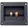 Miniatyrbilde 2 av 5: 2 stk DIY Bilstereo 2-veis høyttalerboks Terminal Rund Kvadrat Koppkontakt Bindingspost Bananplugger og Subwoofer-kontakter 93X80Mm Svart