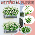 Miniatyrbillede 2 af 5: Bryllup Brude Kunstblomst 6 stk Dekoration Buket Latex Ægte Blomst Hjem Kunstblomster Kunstblomster til indendørs hjemdekoration (hvid, en