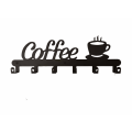 Miniatyrbild 1 av 5: Väggmonterad kaffekoppshållare, kaffebardekor skylt, kaffekoppshållare rymmer, kaffeskylt kopphängare, kaffekoppshållare