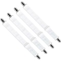Miniatyrbilde 1 av 5: Justerbar Strammer for Sengetrekk (65cm til 200cm), Justerbar Hold-Ned Stropp Festesystem for Sengetrekk, Sofa, Strykebrett (Hvit, Pakke med 4)
