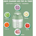 Miniatyrbillede 5 af 5: USB genopladelig elektrisk hakker, Mini grøntsagskutter, 250 ml kapacitet, Mini køkkenhakker med USB-oplader, foodprocessor, Ideel til løg,