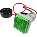 Miniatyrbild 1 av 5: 22mm AC Ström- och Spänningstestare, AC 50-500V/0-100A/0-99Hz Voltmeter Amperemeter Frekvensmätare med 3-siffrig LED-display Multifunktionell Multimeterpanel (