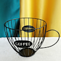 Miniatyrbilde 3 av 5: Kaffe Frukt Kapsel Oppbevaringskurv Kaffe Podd Koppholder og Organizer for Cafe Hotell Gull