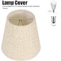 Miniatyrbillede 4 af 5: Kampagne, sæt med 6 små lampeskærme, lampeskærm i hessian til bordlampe og gulvlampe, beige nordisk lysekrone lampeskærm 3,5 x 5.