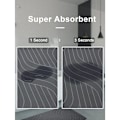 Miniatyrbillede 2 af 5: Antislip Badeværelsesmåtte, Superabsorberende, Hurtigttørrende, 16\" x 24\", Diatoméjord Badeværelsesmåtte, Velegnet til Badekar, Gummibagside