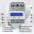 Pikkukuva 3 / 5: DTM024 Kolmivaiheinen Energianmittauslaite, LCD Digitaalinen Näyttö, Energia, Sähköinen Kilowattitunti, 220/380V, 5-100A