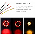 Miniatyrbillede 3 af 5: Truck Baglygte, Rund 19 LED Trailer Brems Stop Sving Baglygter 4PCS Vandtæt Dobbelt Farve Baglygte Indikatorlampe 12V 24V