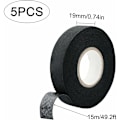 Miniatyrbillede 2 af 5: Rolls Fabric Tape, Varmeisolerende Tape til Indpakning, Bilkabler, Varmebestandig, Lydabsorberende (Sort)