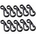 Miniatyrbild 1 av 5: 10 st/förpackning Mini SF Fjäder Ryggsäckslås Klättring Karabiner EDC Nyckelring Camping Flask Krokar Paracord Överlevnadsutrustning - Svart