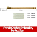 Miniatyrbild 2 av 5: Fransk broderikrok 3 nålar 1 broderikrok Flash pärlbroderi set