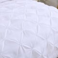 Miniatyrbilde 4 av 5: Dynetrekksett Pintuck Hvit 3 deler Klype Fold Trykt Dynetrekk for Hjem og Hotellsamling 200x200cm