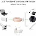 Miniatyrbillede 3 af 5: 10m LED Lysstreng, IP65 Vandafvisende USB Udendørs Lysrør, 8 Tilstande Fjernbetjening, med Timer og Hukommelsesfunktion, til Havedekoration, Ch