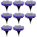 Miniatyrbild 1 av 5: 8 st LED-serie solcellslampor RGB färgförändrande solcellslampor utomhus gräsmatta gård () utomhuslandskapsbelysning